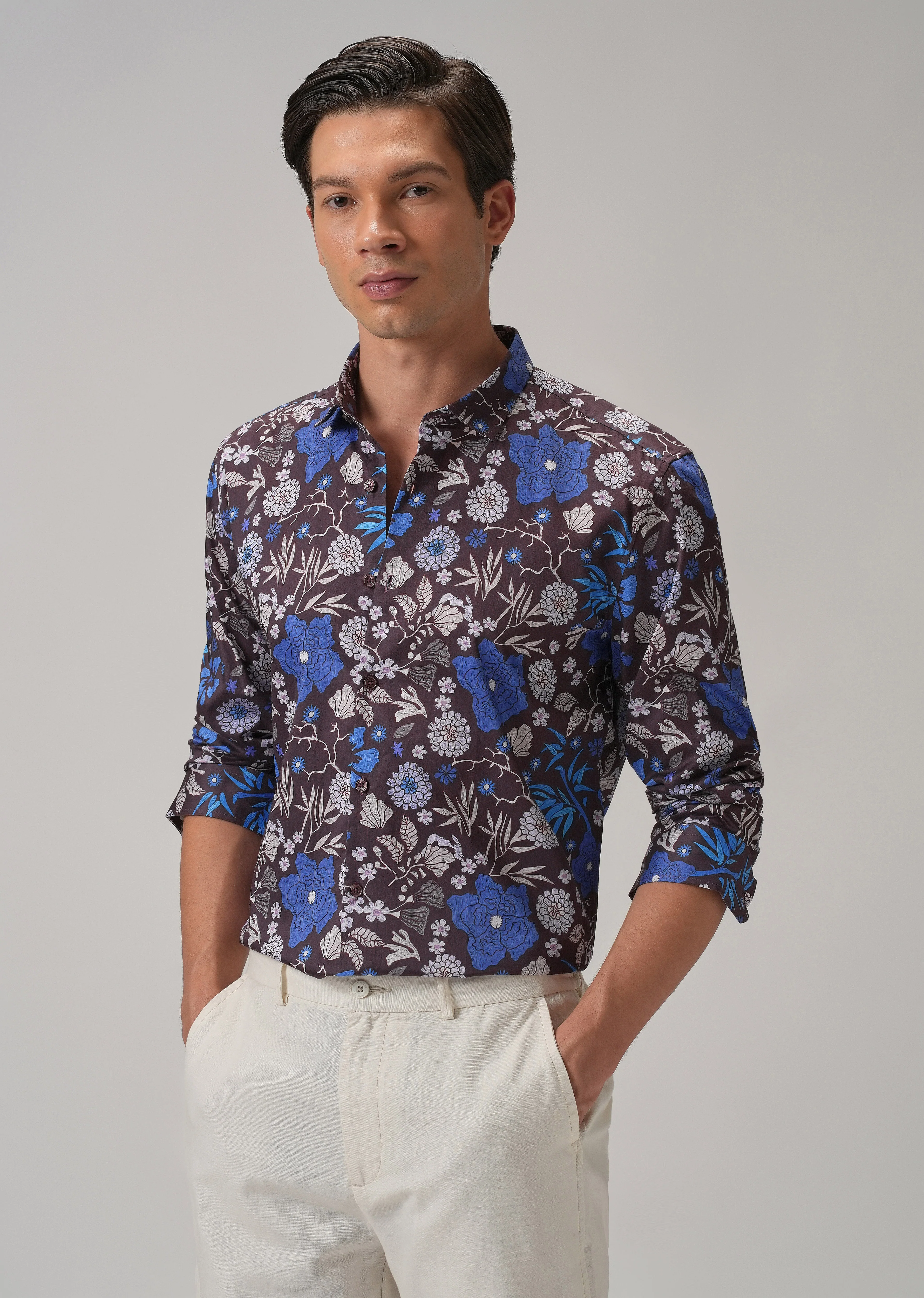 All Over Floral Printed Full Sleeve Shirt